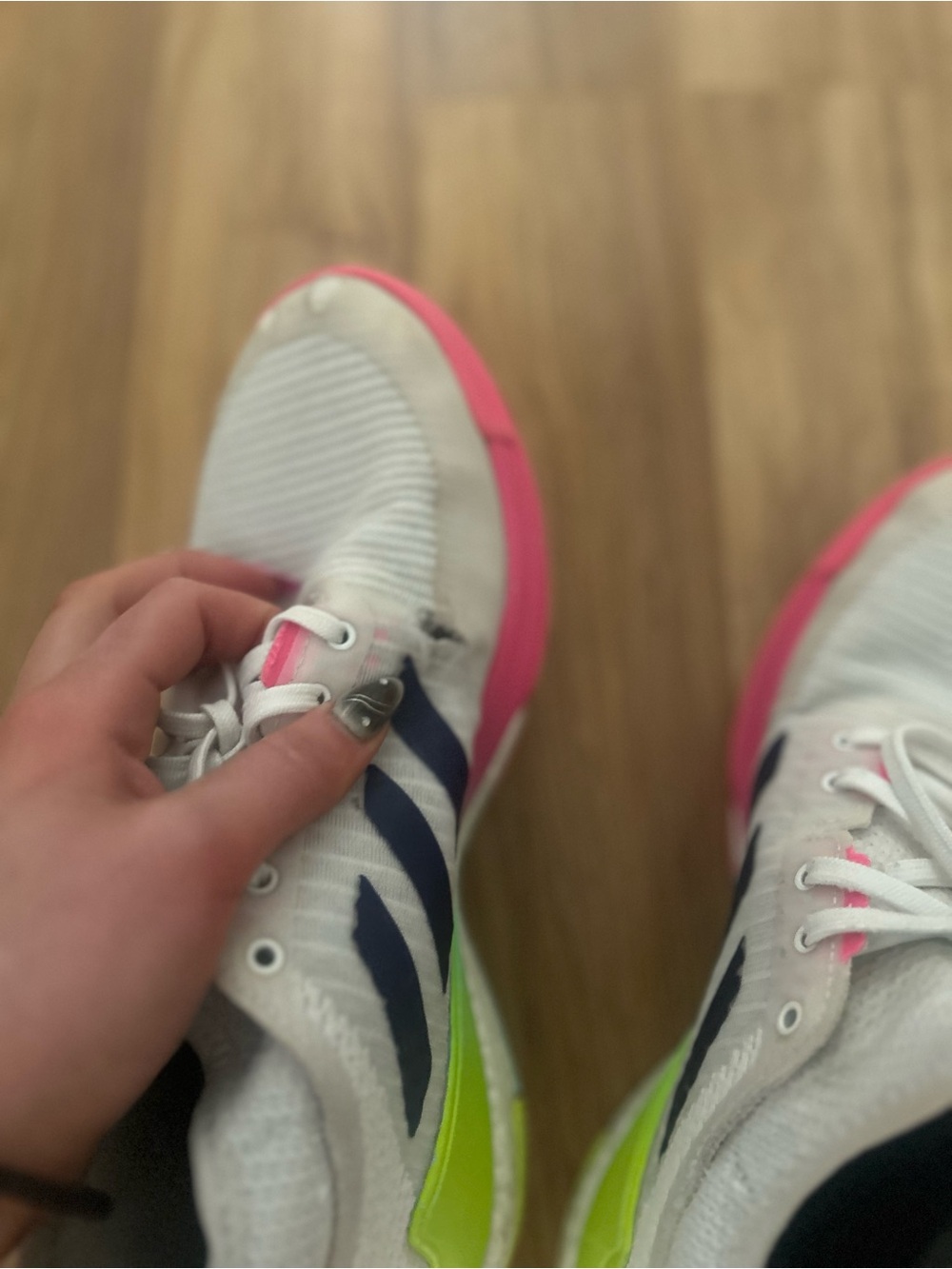 adidas crazy flight volleyball shoes with Pink & Lime Accents - Picture 6 of 6